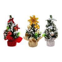 3-Pack 20cm Tabletop Mini Artificial Christmas Tree Ornaments Xmas Desktop Decor