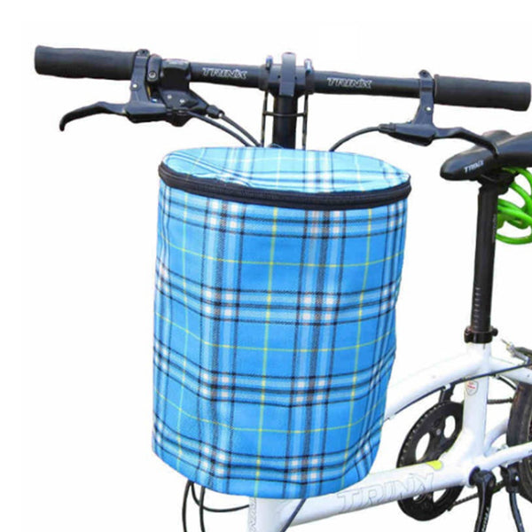 Multi-Purpose Detachable Foldable Bicycle Front Basket-Blue