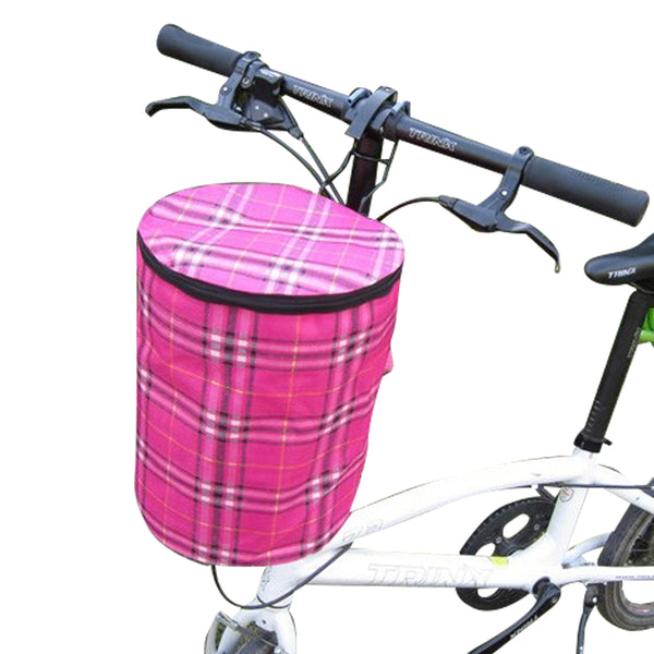 Multi-Purpose Detachable Foldable Bicycle Front Basket-Pink