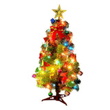 30cm Tabletop Mini Artificial Christmas Tree Ornamentwith Lights Xmas Desktop Decor