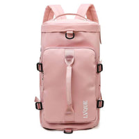 Large Capacity Travel Duffle Bag Sport Gym Backpack-Pink