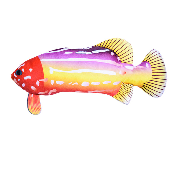 30cm Floppy Fish Cat Toy Realistic 3D Tail Wagging Fish Toy USB Rechargeable Cat Chew Toy -Style 3