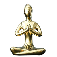 Ceramic Yoga Girl Desktop Decoration Statues Sculpture Figure Art Figurine Home Decor -Style 2