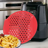 2Pcs Air Fryer Silicone Pot Baking Basket Oven Non Stick Liners Reusable-Style 1