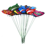 50pcs Butterfly Stakes Double-Layer Wings Waterproof Butterfly Garden Ornaments Stakes