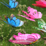 50pcs Butterfly Stakes Double-Layer Wings Waterproof Butterfly Garden Ornaments Stakes