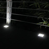 4 Pack Solar Powered LED Square Buried Inground Light Garden Outdoor Deck Path -White Light