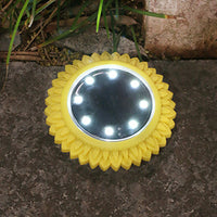 4Pcs 8LEDs Solar Power Ground Lights Outdoor Buried Garden Lawn Path Lamps -Yellow