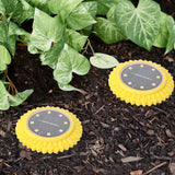 4Pcs 8LEDs Solar Power Ground Lights Outdoor Buried Garden Lawn Path Lamps -Yellow