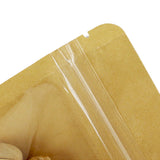 50Pcs Kraft Paper Food Bag Stand Up Pouch Front Clear Zip Seal Food Zipper Bags -Style 1