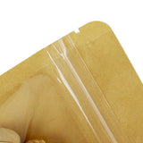 50Pcs Kraft Paper Food Bag Stand Up Pouch Front Clear Zip Seal Food Zipper Bags -Style 2