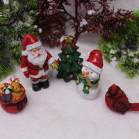 Set of 5Pcs Christmas Garden Statue Garden Resin Figurine Garden Sculpture