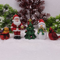 Set of 5Pcs Christmas Garden Statue Garden Resin Figurine Garden Sculpture