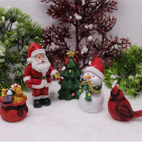 Set of 5Pcs Christmas Garden Statue Garden Resin Figurine Garden Sculpture