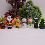 Set of 7Pcs Christmas Garden Statue Garden Resin Figurine Garden Sculpture