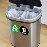 Set of 6Pcs Recycle Sticker Trash Bin Label Trash Can Sticker Kitchen Bin Decals