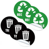 Set of 6Pcs Recycle Sticker Trash Bin Label Trash Can Sticker Kitchen Bin Decals