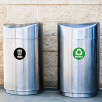 Set of 6Pcs Recycle Sticker Trash Bin Label Trash Can Sticker Kitchen Bin Decals