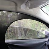 Pair of Stretchable Car Side Window Sun Shade Car Window Privacy Cover with Zipper for Cars Front Seat