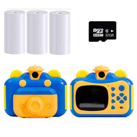 4000W Pixel Kids Instant Print Camera Photo Paper Set with 32GB Card-Blue