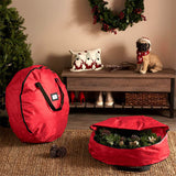 Christmas String Light Storage Bag with 10Pcs Christmas Light Strings Cord Wrap Holder