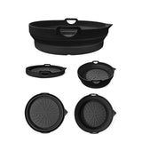 Foldable Air Fryer Silicone Pot Oven Baking Tray Pan Air Fryer Liner Black