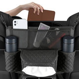 Car Handbag Purse Holder Between Seats Car Consoles Storage Bag Car Seat Barrier-Black