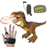 Remote Control T-rex Dinosaur Toy Realistic Tyrannosaurus Toys Gift for Kids Boys Girls-Brown