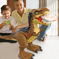 Remote Control T-rex Dinosaur Toy Realistic Tyrannosaurus Toys Gift for Kids Boys Girls-Brown