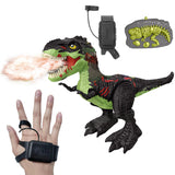 Remote Control T-rex Dinosaur Toy Realistic Tyrannosaurus Toys Gift for Kids Boys Girls-Green