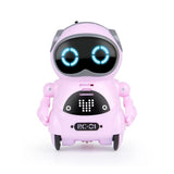 Pocket RC Robot for Kids Talking Interactive Dialogue Singing Dancing Telling Story Mini Robot Toy-Pink