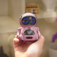 Pocket RC Robot for Kids Talking Interactive Dialogue Singing Dancing Telling Story Mini Robot Toy-Pink