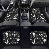 4 Pieces Set Star Moon Car Floor Mats Carpet Front and Rear Anti Slip Auto Foot Mat