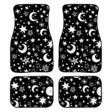 4 Pieces Set Star Moon Car Floor Mats Carpet Front and Rear Anti Slip Auto Foot Mat