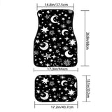 4 Pieces Set Star Moon Car Floor Mats Carpet Front and Rear Anti Slip Auto Foot Mat