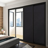 200x40cm Black Total Blackout Matte Window Privacy Film Static Window Cling Sticker Light Blocking Window Film