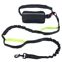 Adjustable Leash Dog Pet Lead Waist Belt for Jogging Running Walking-Green