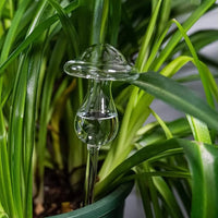 Glass Plant Self Watering Balls Flowers Water Feeder Mushroom Shape Watering Tool