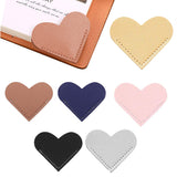 6pcs Leather Heart Corner Page Bookmarks