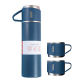 Double Layer 304 Stainless Steel Thermal Cup for Hot Cool Drinks Blue