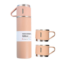 Double Layer 304 Stainless Steel Thermal Cup for Hot Cool Drinks Pink