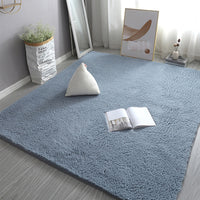 Soft Shaggy Rug Fluffy Plush Area Rug Bedroom Carpet Home Decor Blue