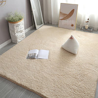 Soft Shaggy Rug Fluffy Plush Area Rug Bedroom Carpet Home Decor Camel