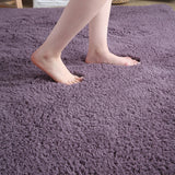 Soft Shaggy Rug Fluffy Plush Area Rug Bedroom Carpet Home Decor Purple