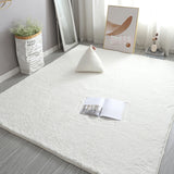 Soft Shaggy Rug Fluffy Plush Area Rug Bedroom Carpet Home Decor White