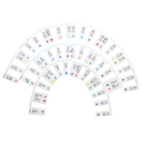 88 Keys Removable Silicone Piano Keyboard Note Labels Set Piano Practice Note Chart without Stickers-Colorful