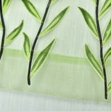 Pair of Willow Curtains Voile Tulle Curtains Room Door Curtain Sheer Panel Home Decor Green