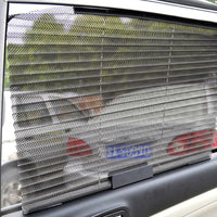 Pair of Retractable Mesh Sun Visor Car Side Window Screen Sunshade Shade Shield Curtain