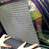 Pair of Retractable Mesh Sun Visor Car Side Window Screen Sunshade Shade Shield Curtain