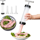 Manual Sausage Maker Sausage Stuffer Tool Meat Filling Machine with 3 Stuffing Tubes